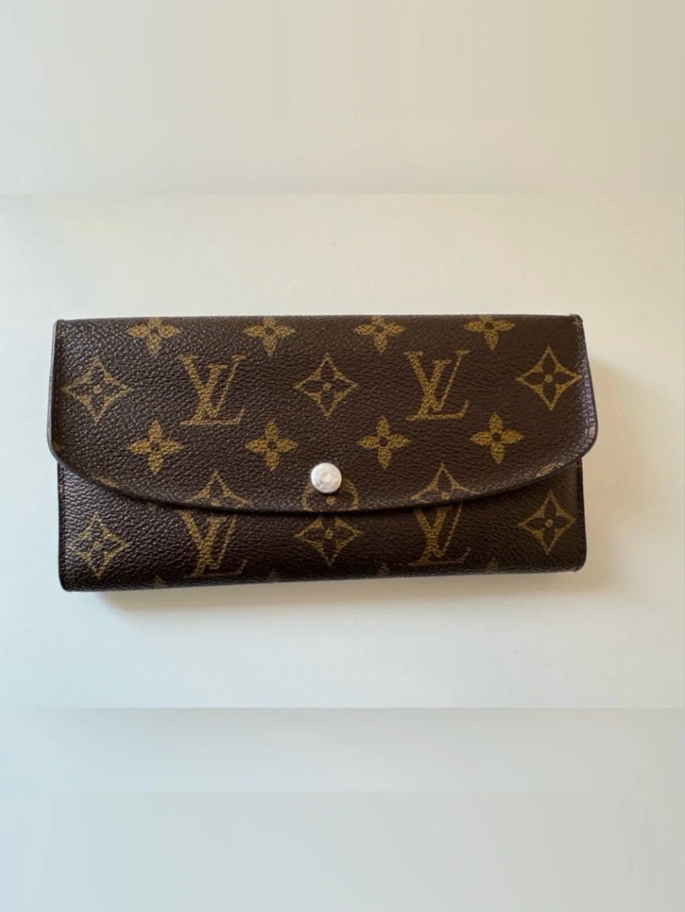 Louis Vuitton Monogram Emilie Wallet/Rasberry Interior with COA